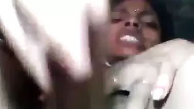 Desi using chapati rod dildo to masturbate