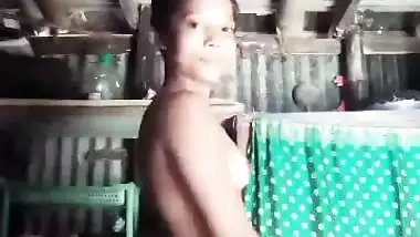 Adult Bangladeshi village girl striptease show