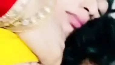 Wife naked boobs sucking by husband before sex