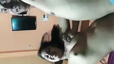 Hot desi beauty riding dick with BF XXX video