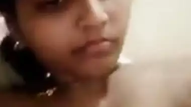 South Indian wife boobs showing selfie for boyfriend