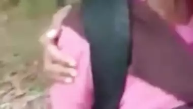 Teacher showing off his student's boobs outdoor. Desi xxx mms