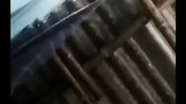 Village lady exposing nipple