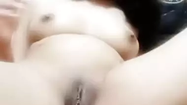Chasmish girl fingering pussy and doggy position