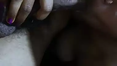 Milky white sperm tasting horny wife after deep blowjob