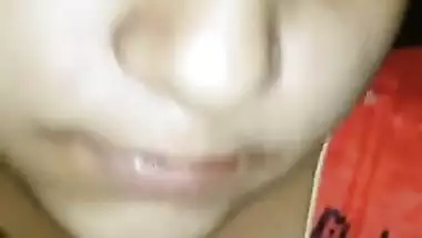 Cute Indian wife giving blowjob