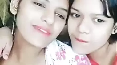 Two girls record their desi lesbian porn during a live show