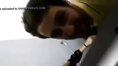 Frantic Tamil Couple Caught Fucking In Washroom