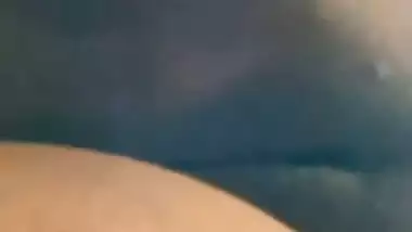 Indian wife shaved pussy rubbing in nude video making