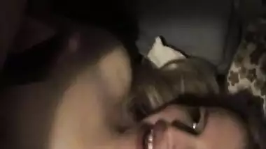 Lulu sucks & gets face fucked (Oops its in the hair again!)