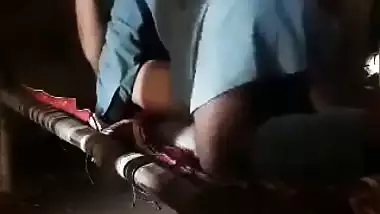 Desi xxx chudai of a dehati couple in a barn