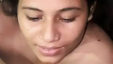 Young girl strips and sucks a dick in desi porn