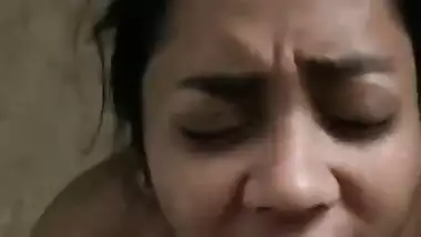 Girlfriend taking cum inside her mouth after blowjob