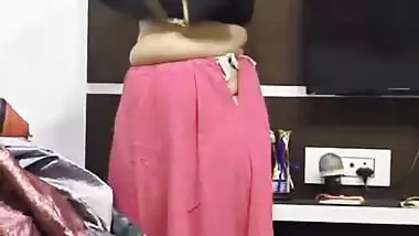 Hot MILF dress change caught by pervert husband