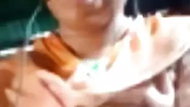 Village girl video call boobs showing recorded by lover