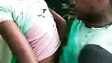 Poor village girl fucked by a gang in the forest