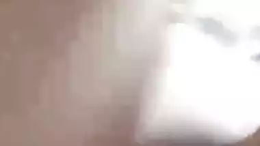 Cute smiling face girl naked on video call to lover