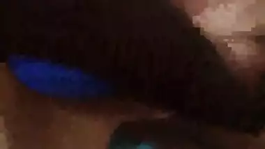Desi wife playing with 2 cocks in secret