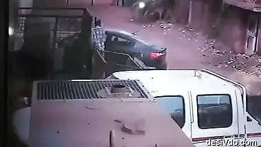 Quickly fucking on street caught in cctv