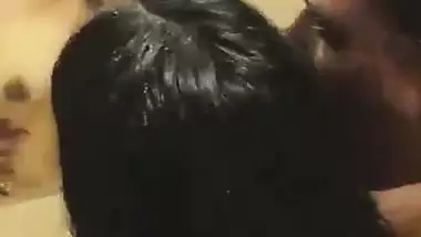 Husband and wife’s desi chudai in front of the mirror