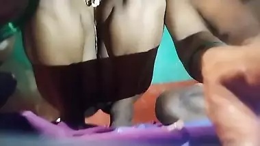 Booby girl sucking dick before riding it