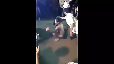 Hot sluts public stage record dance