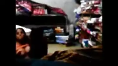 22 bigboobs sucking and press in storeroom