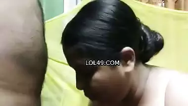 Firm boobs desi wife blowjob to husband thick dick