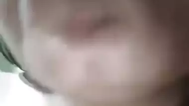 Cute chubby Indian GF lifting nighty and showing pussy