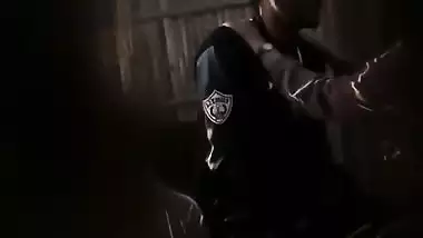 Lovers in restaurant having romance and GF sucking dick