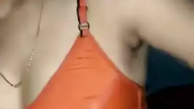 Newly married bhabi boobs press porn MMS