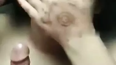 Big boob Kolkata slut gives an Indian blowjob and drinks cum