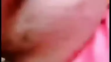 Nude desi lady tempts the man during a video call sex