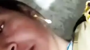 Tattooed Tamil aunty shows big long nipples to lover