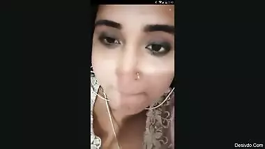 Boobs popout from nighty