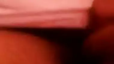 Playing with big round Indian desi boob