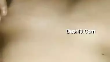 Today Exclusive- Desi Wife Boobs Pressing