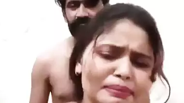 Standing bhabhi stripped fully and fucking in doggy position